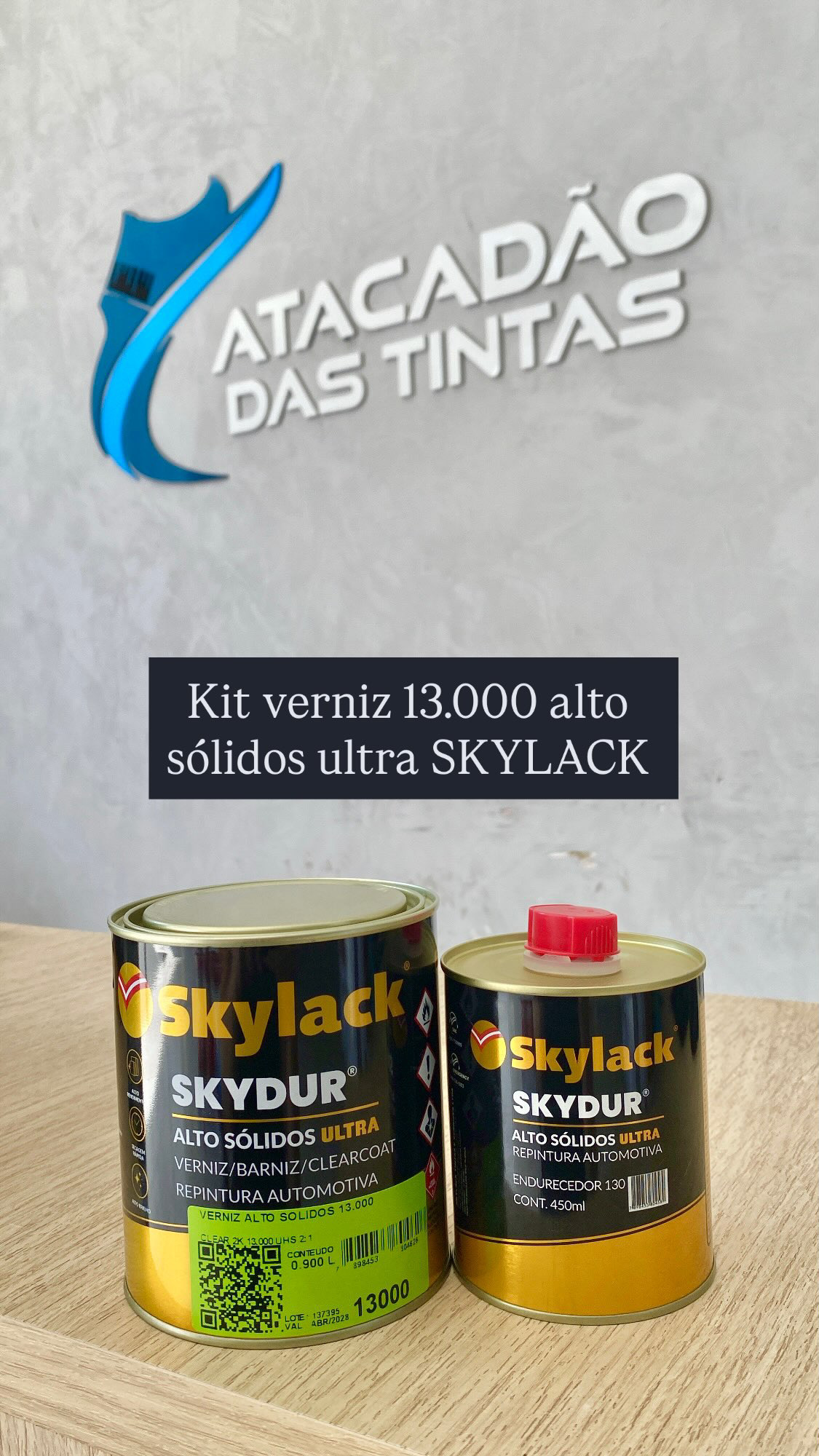 KIT VERNIZ 13.000 AlTO SÓLIDOS ULTRA SKYLACK